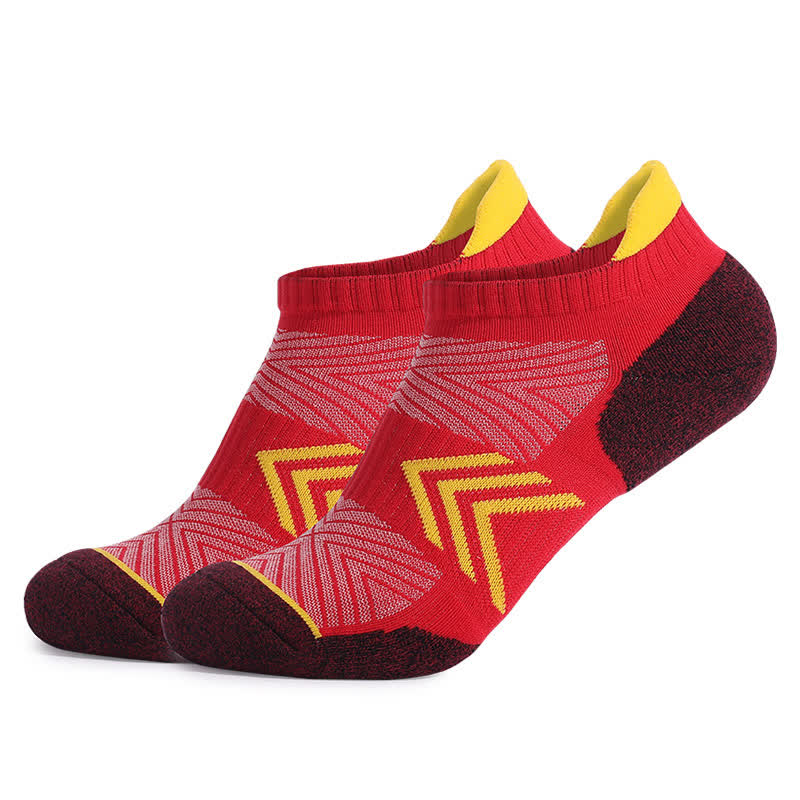 Arrow Colorblock Rutschfeste Knöchel-Kompressionssocken aus Baumwolle (6 Paar) - Rot - EU39-42 (US6-8,5) - image 10