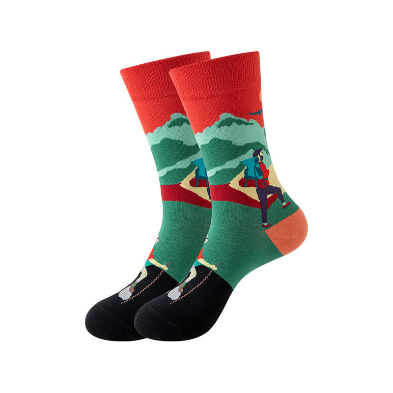 Viertelsocken der Outdoor Sports Print-Serie (5 Paar) - Orange - EU36-43 (US3-9) - image 7