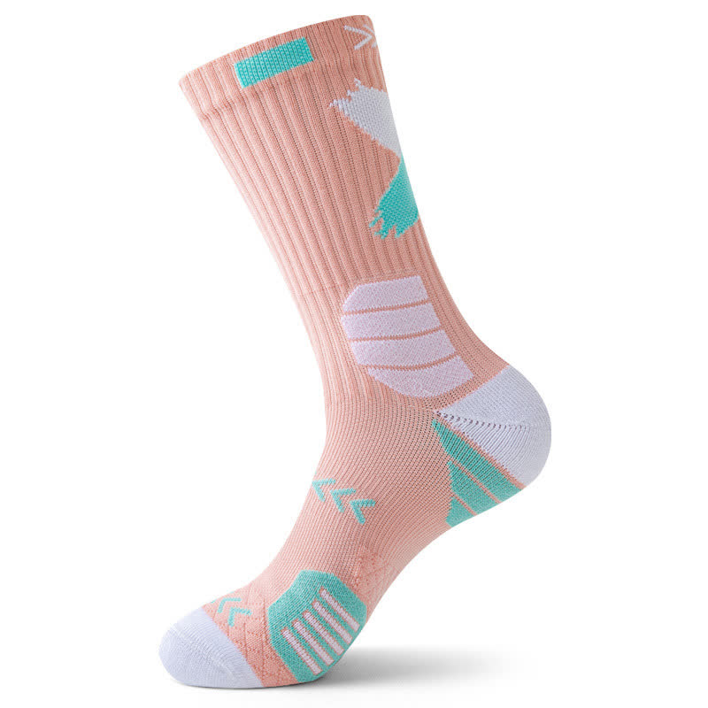 Sport-Kompressionssocken mit Pfeilgrafikdruck (5 Paar) - Rosa - EU39-44 (US6-10) - image 5