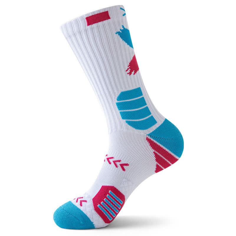 Sport-Kompressionssocken mit Pfeilgrafikdruck (5 Paar) - Blau&Rot - EU39-44 (US6-10) - image 12