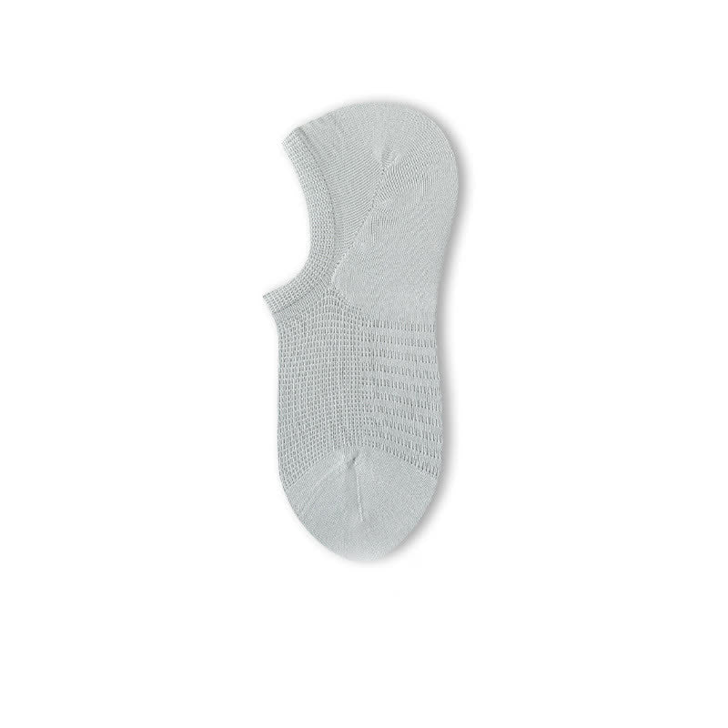 Bequeme Füßlinge aus Netzstoff in Volltonfarbe (8 Paar) - Silber - EU39-44 (US6-10) - image 14
