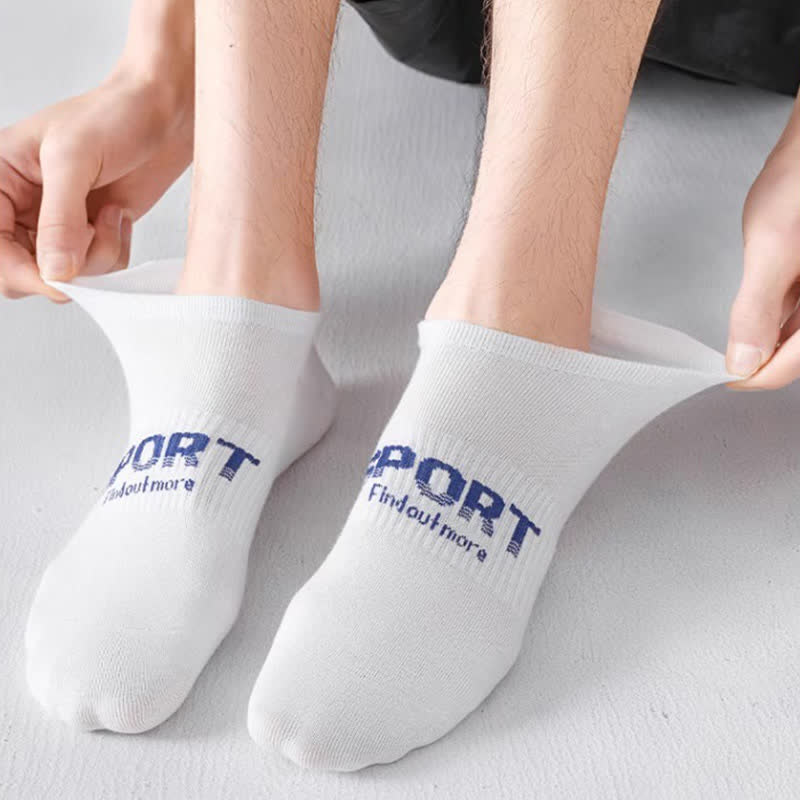 Atmungsaktive Söckchen mit einfarbigem Buchstabendruck (6 Paar) - image 4