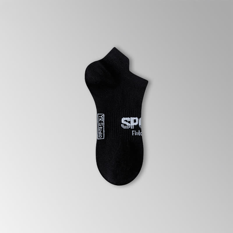 Atmungsaktive Söckchen mit einfarbigem Buchstabendruck (6 Paar) - Schwarz - EU38-45 (US5-11) - image 8