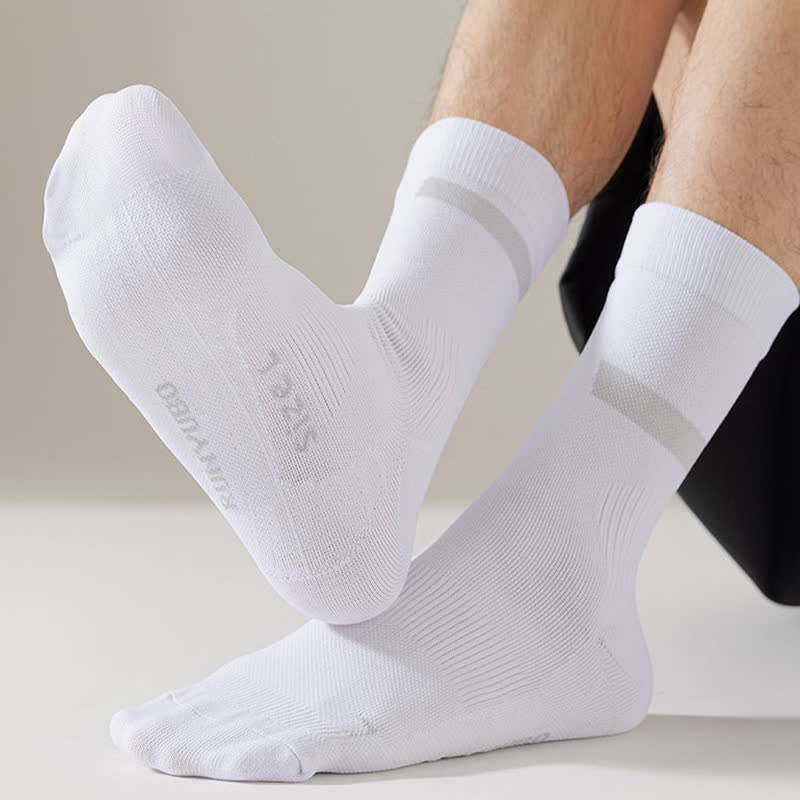 Radsport-Kompressionssocken mit Farbblock-Muster (7 Paar) - image 6