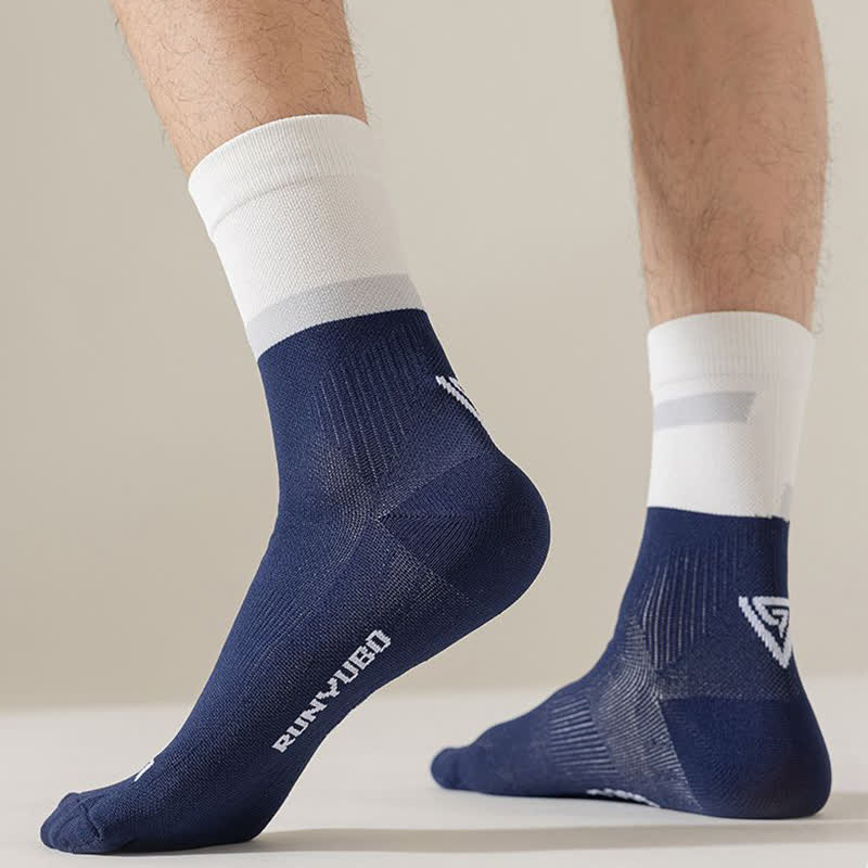 Radsport-Kompressionssocken mit Farbblock-Muster (7 Paar) - image 10