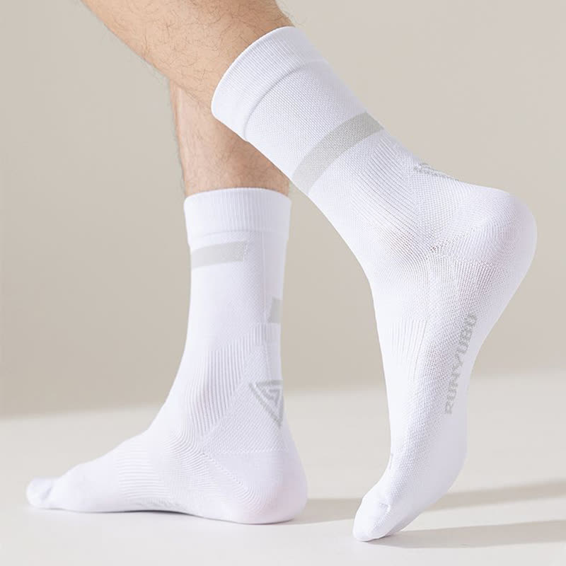 Radsport-Kompressionssocken mit Farbblock-Muster (7 Paar) - image 5