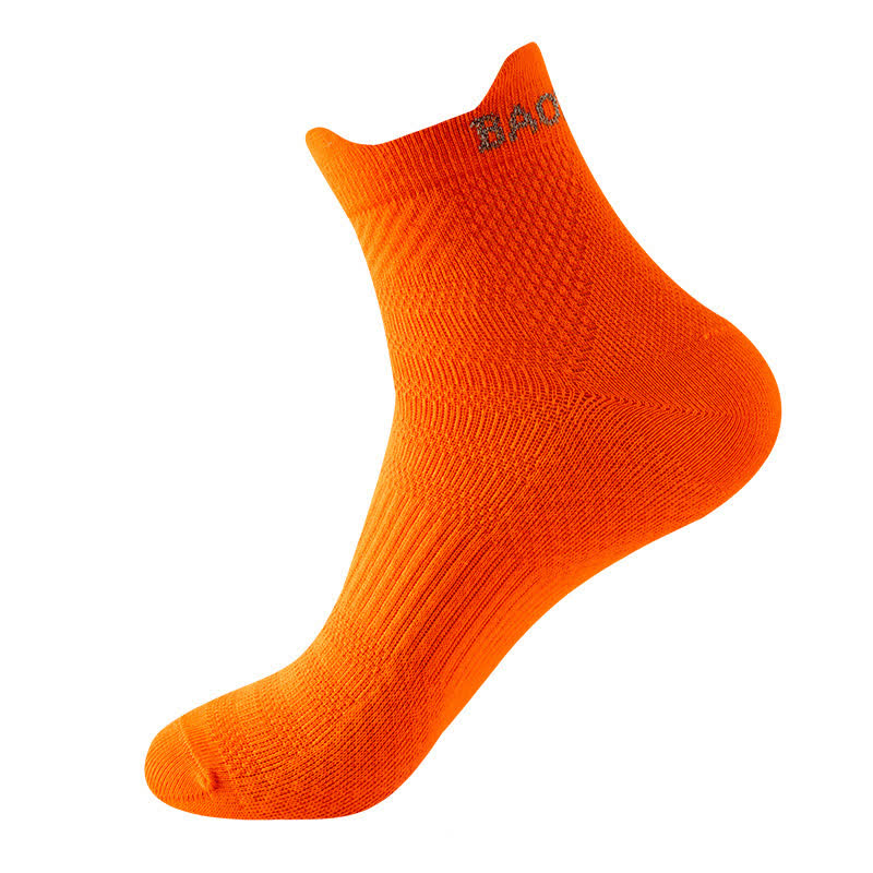 Sport-Knöchelkompressionssocken aus Baumwolle der Bright Color Series (9 Paar) - Orange - EU36-43 (US3-9) - image 14