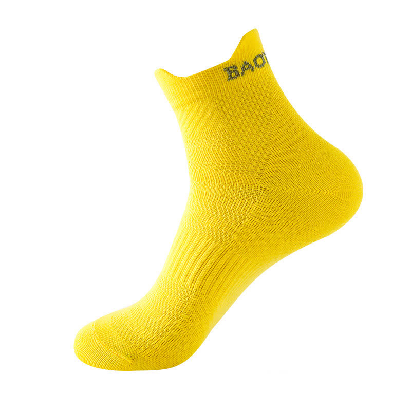 Sport-Knöchelkompressionssocken aus Baumwolle der Bright Color Series (9 Paar) - Gelb - EU36-43 (US3-9) - image 10