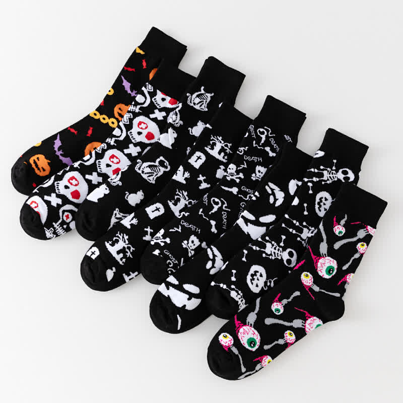 Halloween-Viertel-Socken der Black Series in Übergröße (8 Paar) - image 5