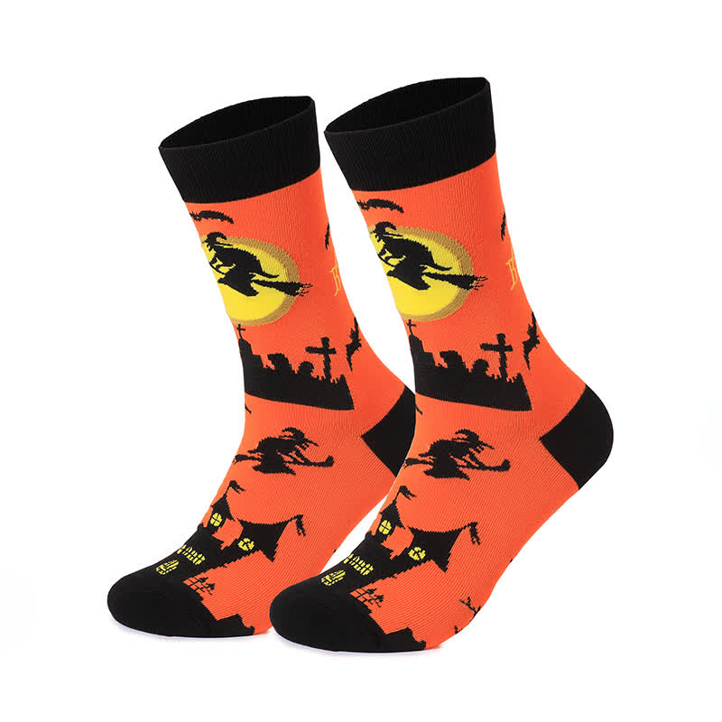 Viertelsocken der Halloween Night-Serie in Übergröße (5 Paar) - Orange - EU37-46 (US4-12) - image 10