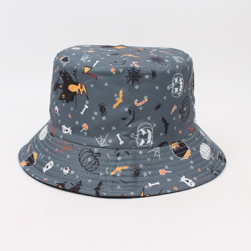 Fischerhut mit Halloween-Spooky-Print in Übergröße - G - Einheitsgröße - image 9