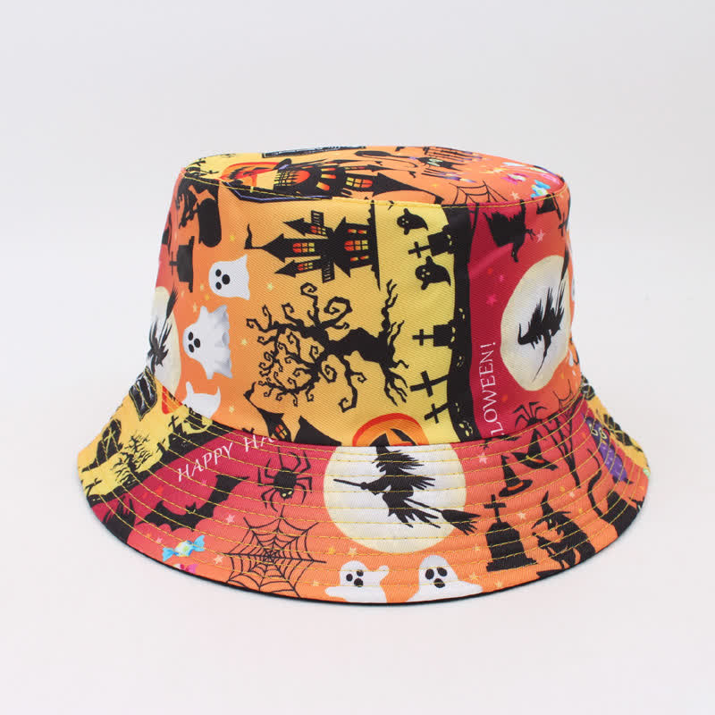 Fischerhut mit Halloween-Spooky-Print in Übergröße - B - Einheitsgröße - image 4