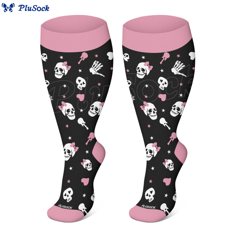 Kompressionsstrümpfe mit Halloween-Motiv in Übergröße (3 Paar) - image 3