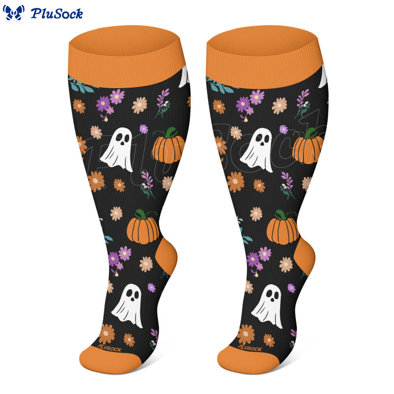 Kompressionsstrümpfe mit Halloween-Motiv in Übergröße (3 Paar) - image 5