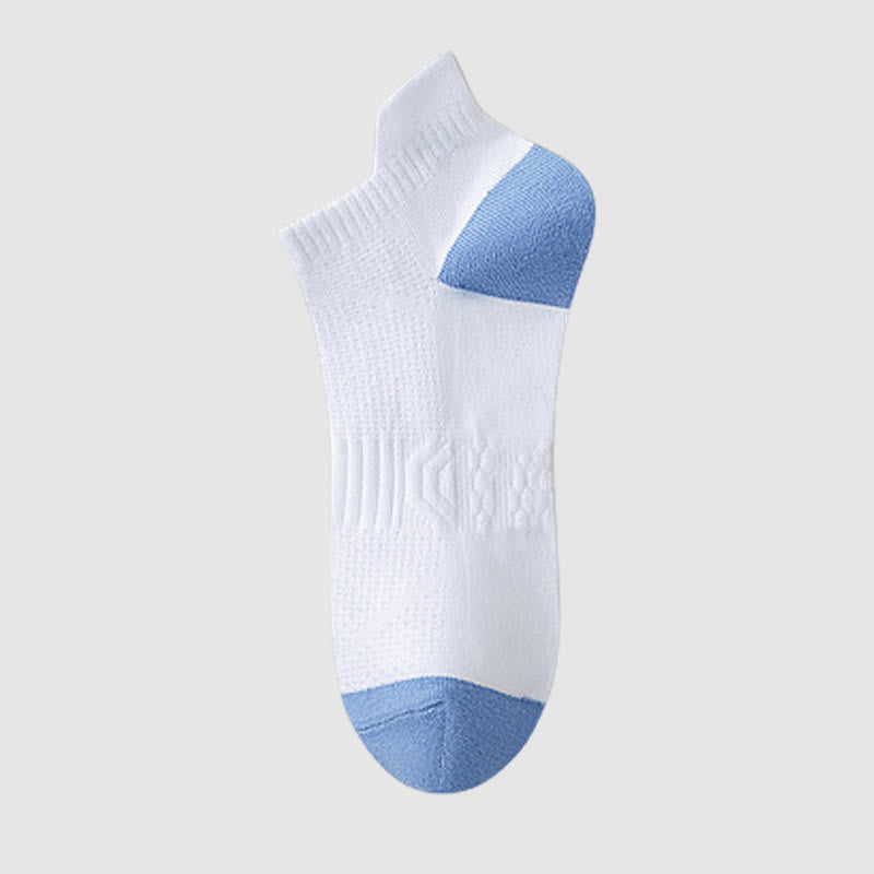 Schweißableitende, atmungsaktive Knöchel-Kompressionssocken aus Baumwollnetz (5 Paar) - Weiß - EU40-44 (US7-10) - image 3