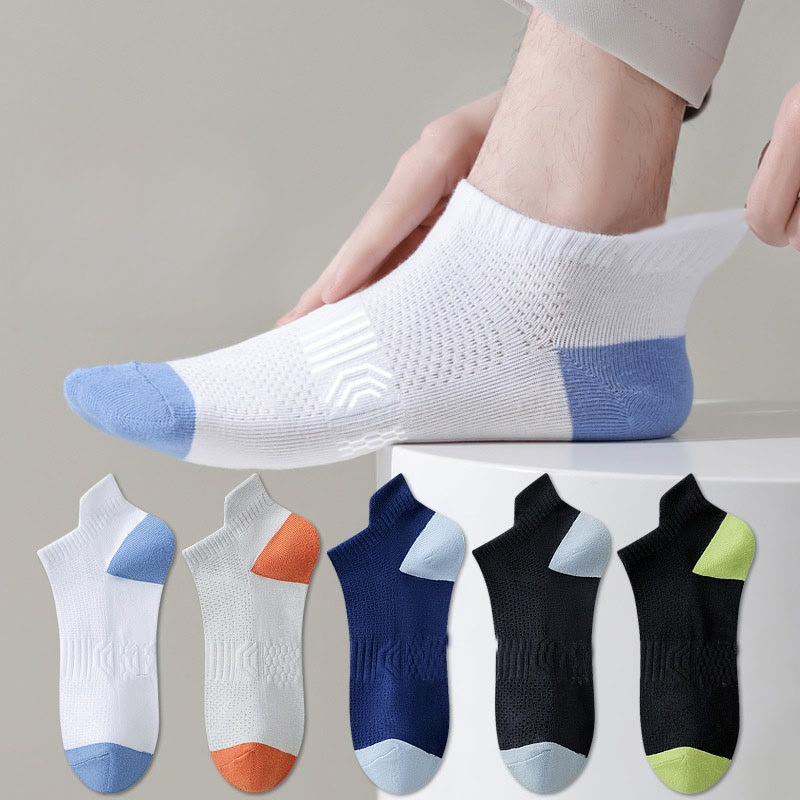 Schweißableitende, atmungsaktive Knöchel-Kompressionssocken aus Baumwollnetz (5 Paar) - image 1
