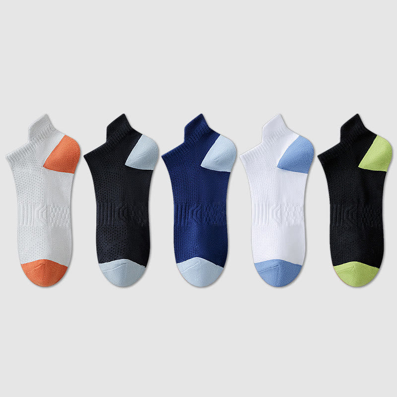 Schweißableitende, atmungsaktive Knöchel-Kompressionssocken aus Baumwollnetz (5 Paar) - Mehrfarbig - EU40-44 (US7-10) - image 9