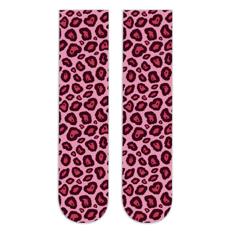 Kniestrümpfe mit wildem Leoparden-Camouflage-Print (5 Paar) - D - EU36-42 (US3-8,5) - image 11