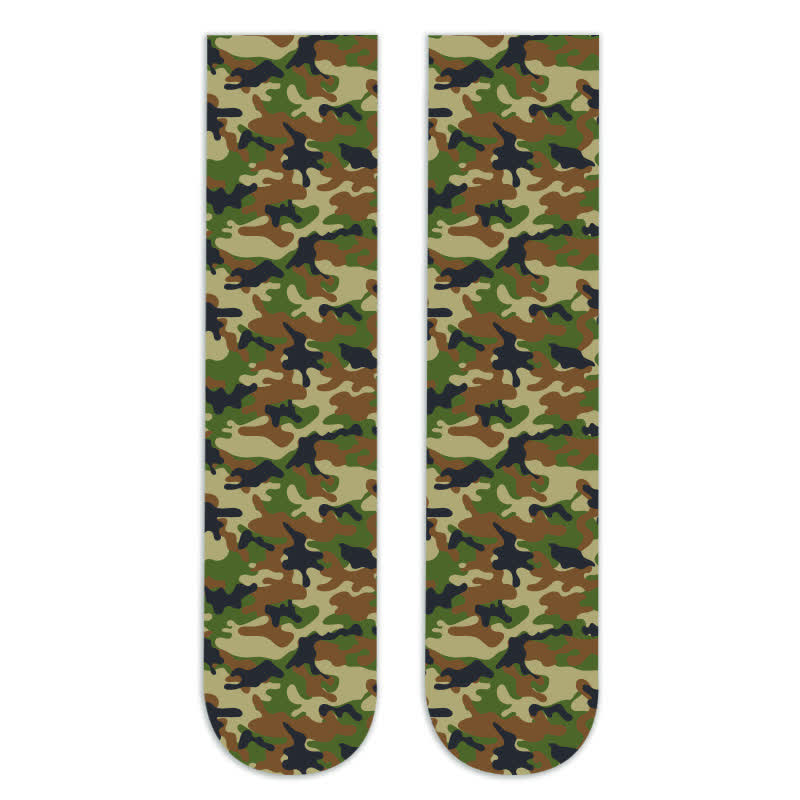 Kniestrümpfe mit wildem Leoparden-Camouflage-Print (5 Paar) - F - EU36-42 (US3-8,5) - image 15
