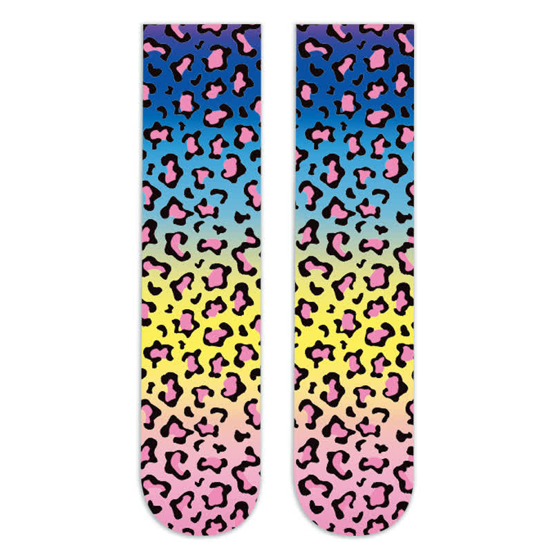 Kniestrümpfe mit wildem Leoparden-Camouflage-Print (5 Paar) - E - EU36-42 (US3-8,5) - image 13