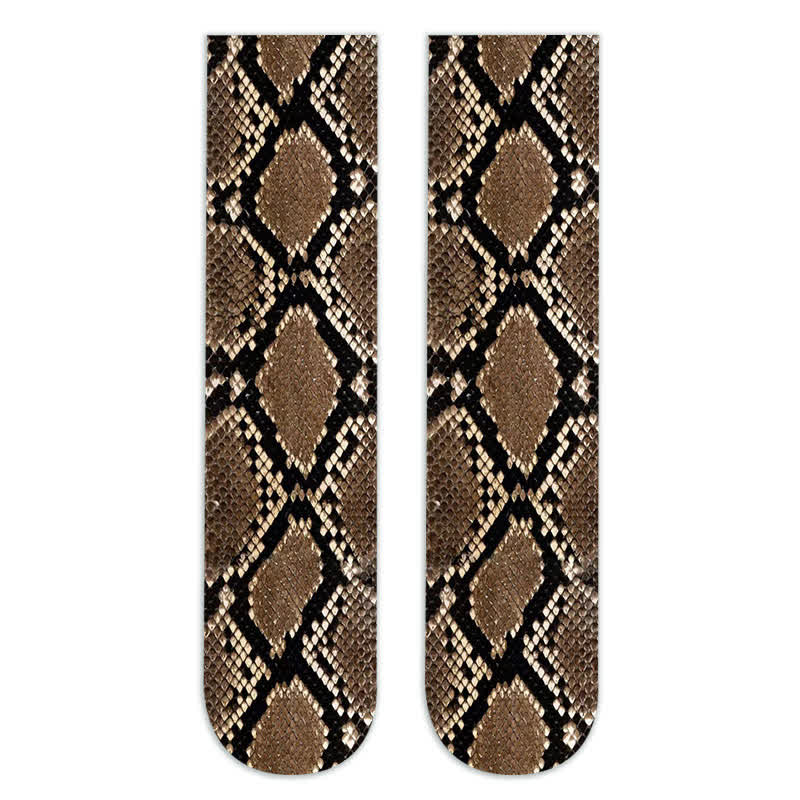 Kniestrümpfe mit wildem Leoparden-Camouflage-Print (5 Paar) - C - EU36-42 (US3-8,5) - image 8