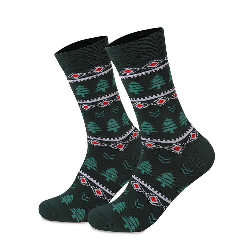 Weihnachtssocken mit Elchbaum-Motiv (3 Paar) - Schwarz - EU36-46 (US4-12) - image 4