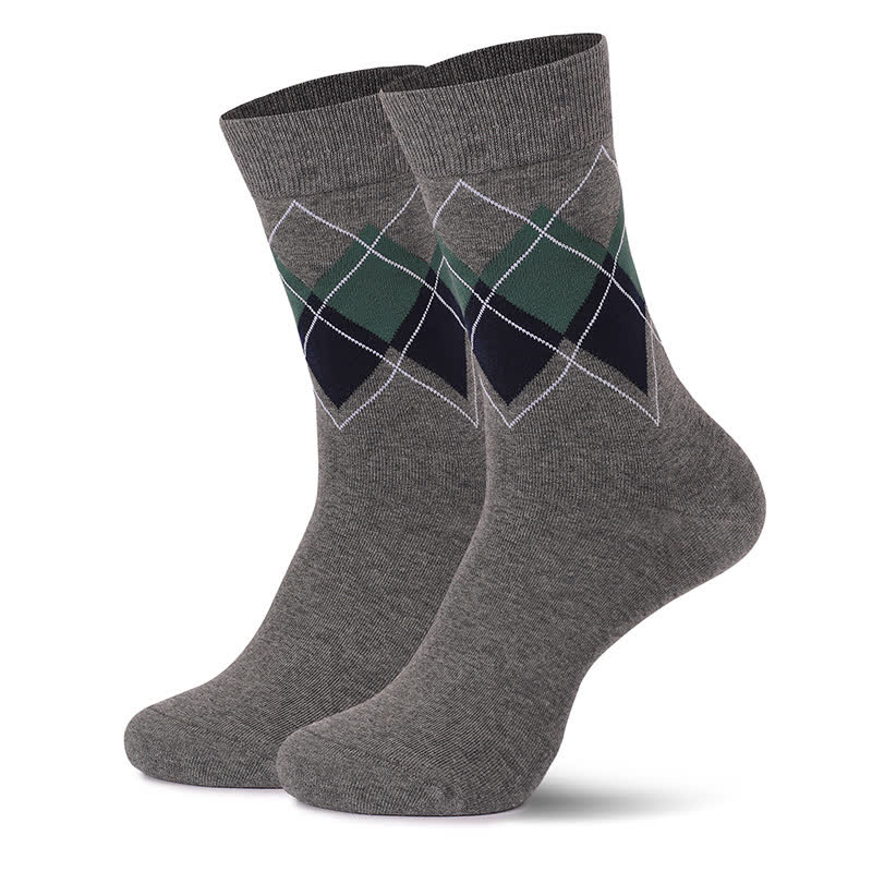 Viertelsocken im britischen Stil mit Rautenmuster (4 Paar) - Dunkelgrau - EU38-47 (US5-12) - image 9