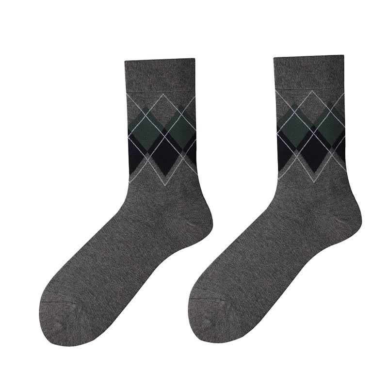 Viertelsocken im britischen Stil mit Rautenmuster (4 Paar) - image 10