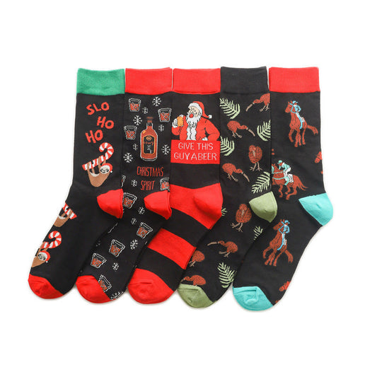 Weihnachtssocken in Übergröße (5 Paar) - Mehrfarbig - EU37-44 (US4-10) - image 0