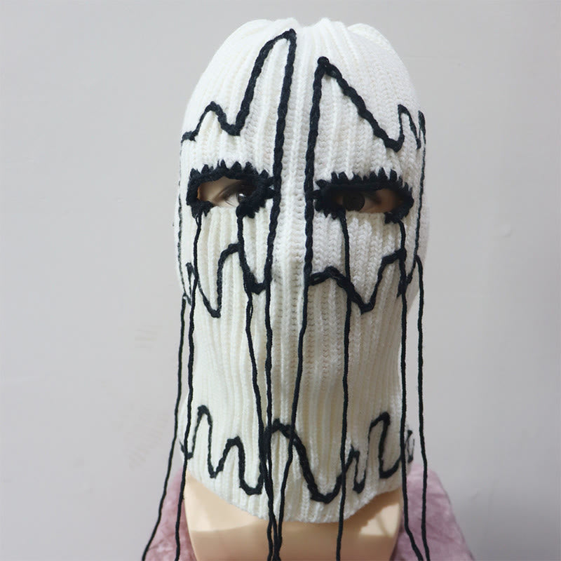 Strickmütze mit Linien in Übergröße - Gelb - One Size - image 1