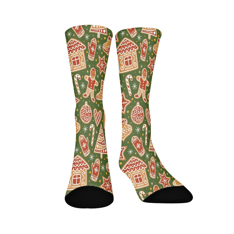 Süße Weihnachtsviertelsocken in Übergröße - Grün - EU37-44 (US4-10) - image 3