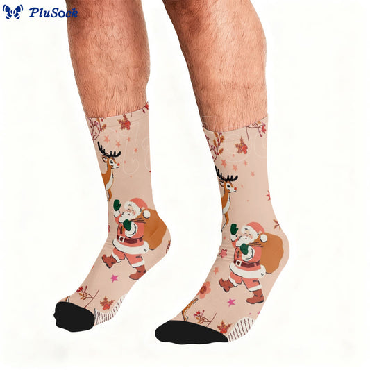 Rosa Weihnachtsmann-Viertel-Socken in Übergröße - image 0