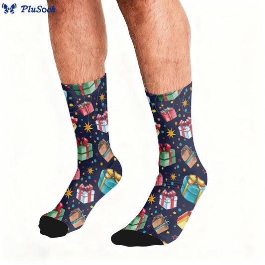 Weihnachtsgeschenkbox-Viertel-Socken in Übergröße - image 0