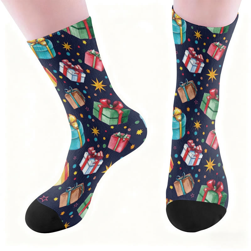Weihnachtsgeschenkbox-Viertel-Socken in Übergröße - image 2