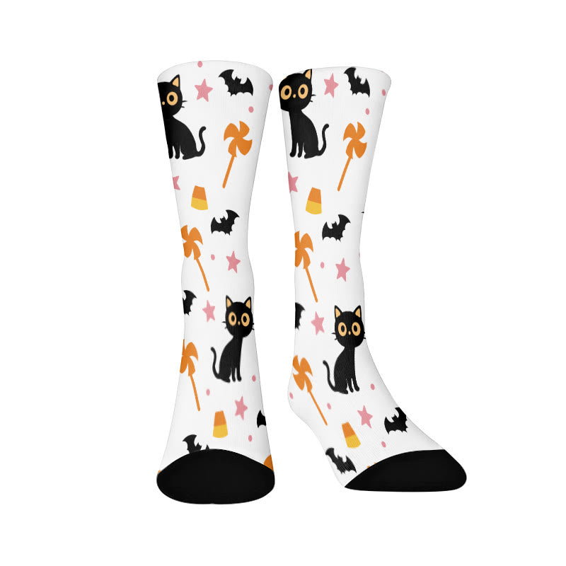 Fledermaus-Katzen-Viertelsocken in Übergröße - Weiß - EU37-44 (US4-10) - image 3