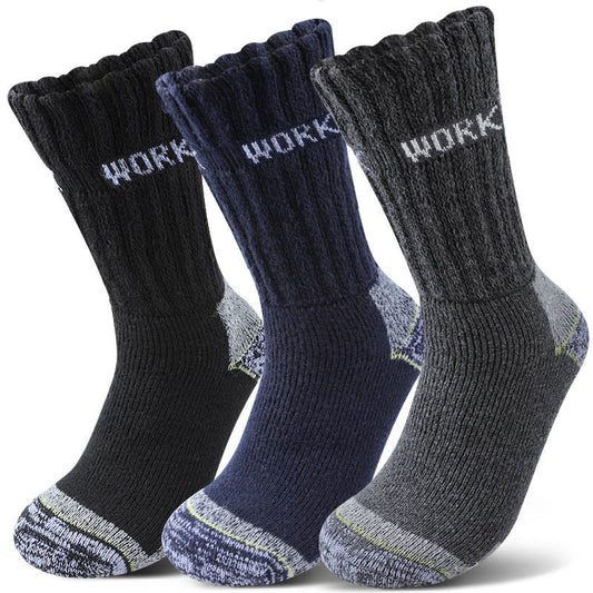 Verdickte Kälteschutz-Viertel-Socken in Übergröße (3 Paar) - Mehrfarbig - EU39-45 (US6-11) - image 0