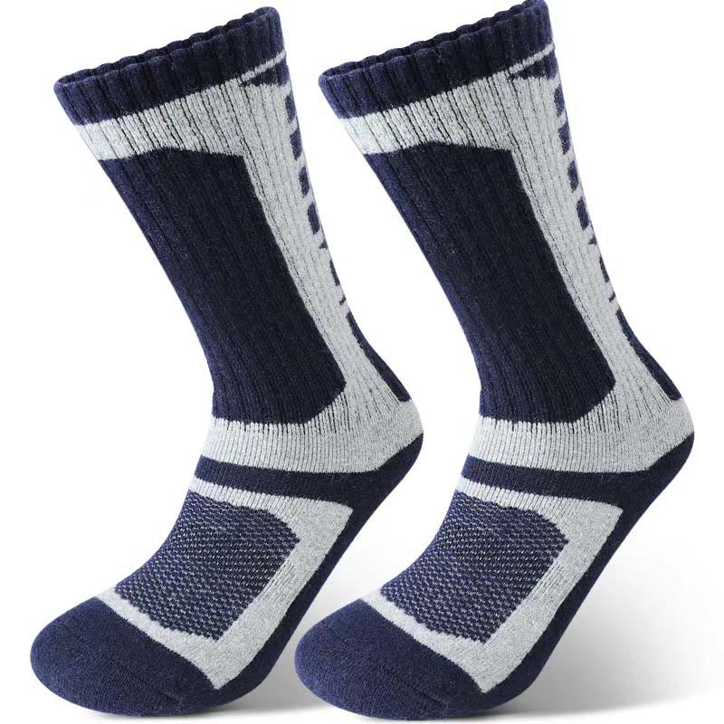 Wollsocken mit geometrischem Muster in Übergröße (3 Paar) - Hellgrau - EU39-45 (US6-11) - image 4