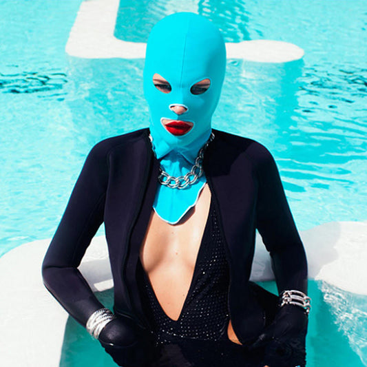 Einfarbige Schwimm-Sonnenschutz-Facekini-Maske - image 0