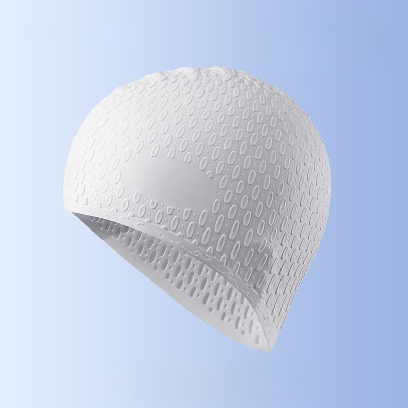 Einfarbige Badekappe aus Silikon - Weiß - One Size - image 5