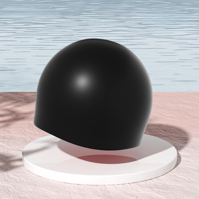 Hochelastische, einfarbige Badekappe - Schwarz - One Size - image 4