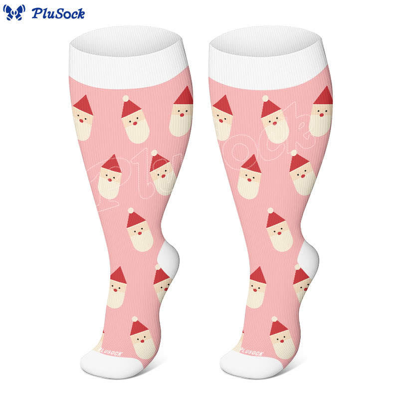 Übergröße, süße Bären-Kompressionsstrümpfe mit Weihnachtsmann-Motiv (3 Paar) - image 4