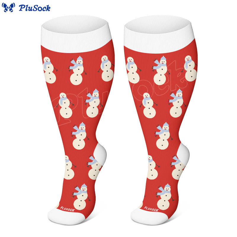 Übergröße, süße Bären-Kompressionsstrümpfe mit Weihnachtsmann-Motiv (3 Paar) - image 2