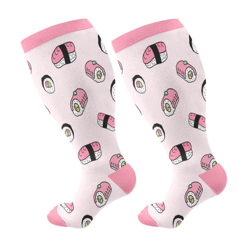 Sushi-Kompressionsstrümpfe in Übergröße (3 Paar) - Rosa (1 Paar) - 4XL - image 5