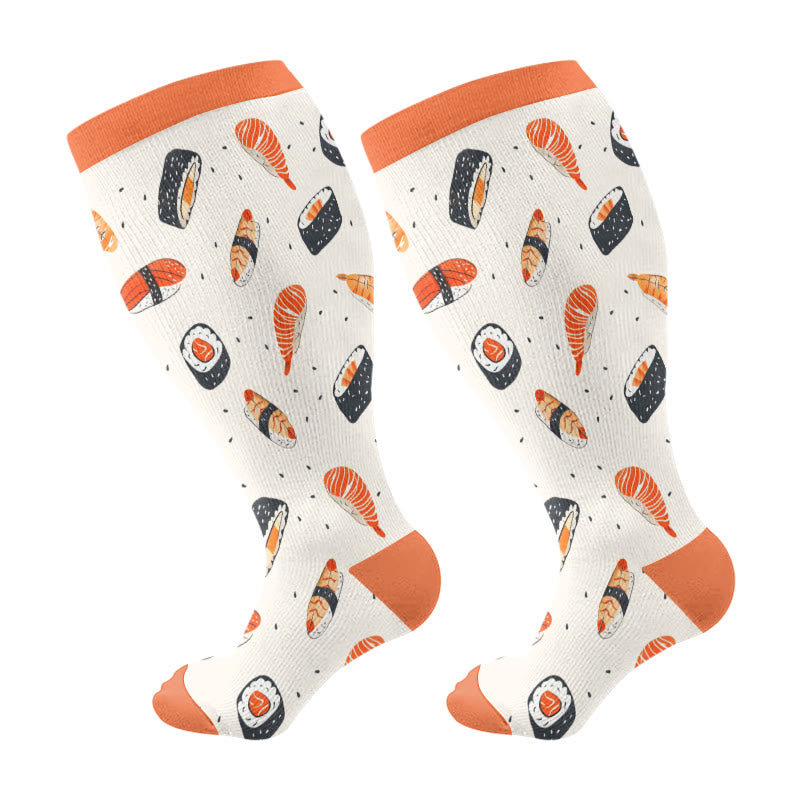 Sushi-Kompressionsstrümpfe in Übergröße (3 Paar) - Orange (1 Paar) - 4XL - image 7