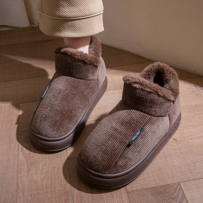 Hohe Winterhausschuhe in Übergröße - Kaffee - EU43-44(US9-10) - image 4