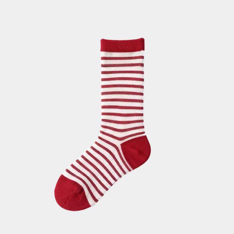 Plusock Viertelsocken mit Retro-Streifen in Übergröße (5 Paar) - Rot - EU36-43(US3-9) - image 5