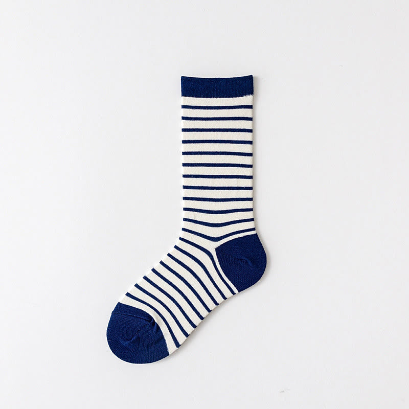 Plusock Viertelsocken mit Retro-Streifen in Übergröße (5 Paar) - Marineblau - EU36-43(US3-9) - image 7