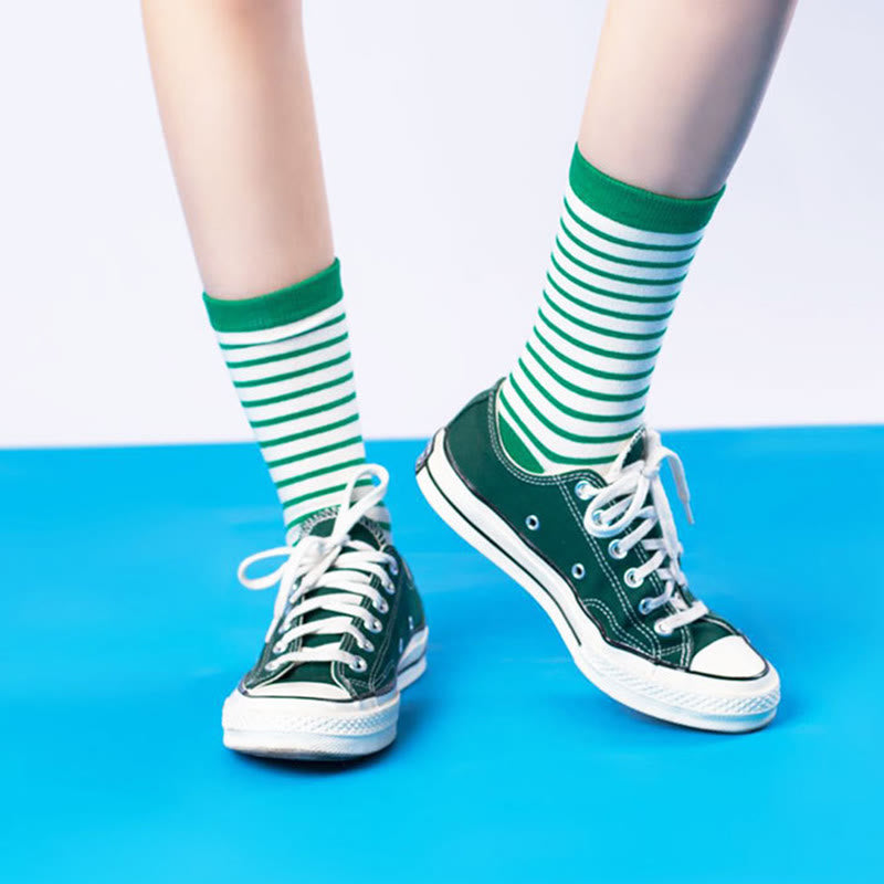 Plusock Viertelsocken mit Retro-Streifen in Übergröße (5 Paar) - image 2