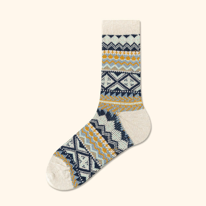 Plusock Viertelsocken mit Rautenstreifen in Übergröße (4 Paar) - Beige - EU39-44(US6-10) - image 10