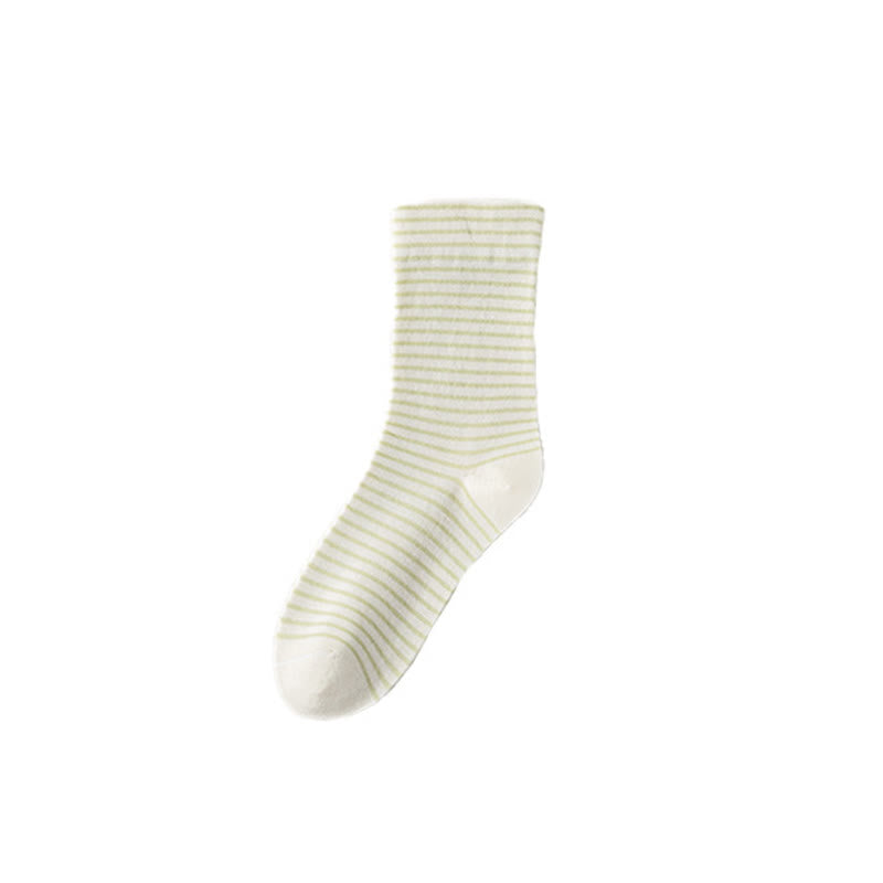 Plusock Nadelstreifen-Viertel-Socken aus Baumwolle (6 Paar) - Grün - EU36-40(US3-7) - image 10